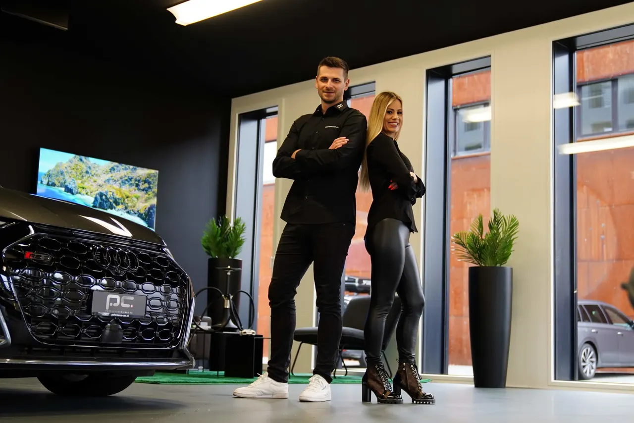 Alexander Palackovic and Melanie Bischof in the Black Office in Widnau