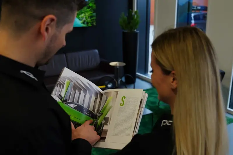Consultation with a brochure