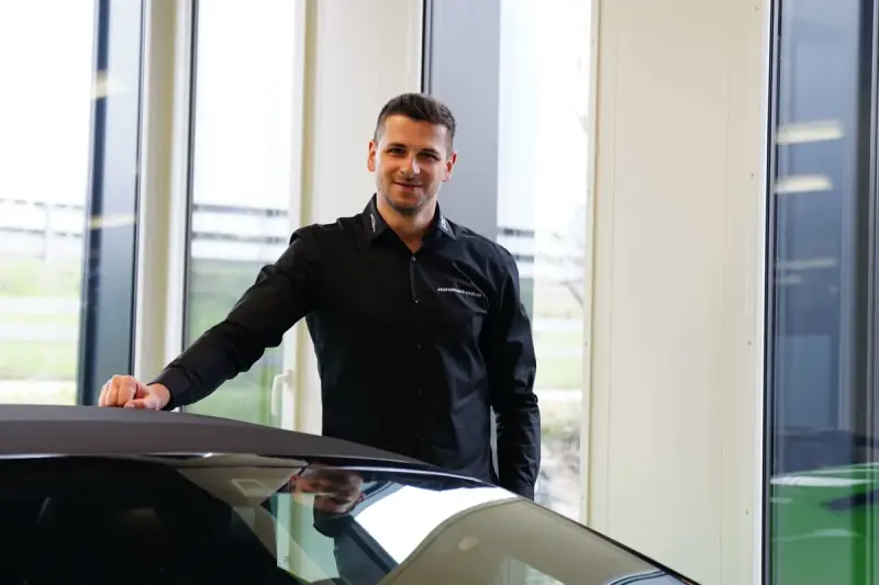 Alexander Palackovic with a sports car